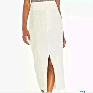 Free People White Midi Skirt